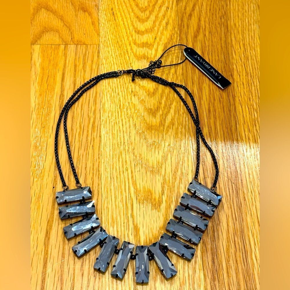 Lane Bryant statement necklace black